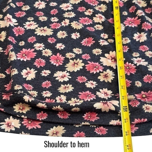 Freeloader Multicolor Floral Hi Low Boho Hippie Flower Child Blouse Top Size M - Picture 10 of 10